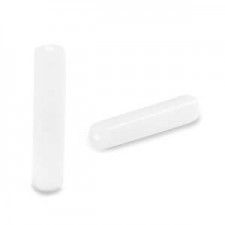 Glass beads tube 4x20mm White